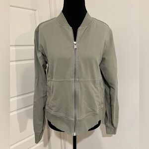 Athleta Sage Green Bomber Jacket Size Petite Small
